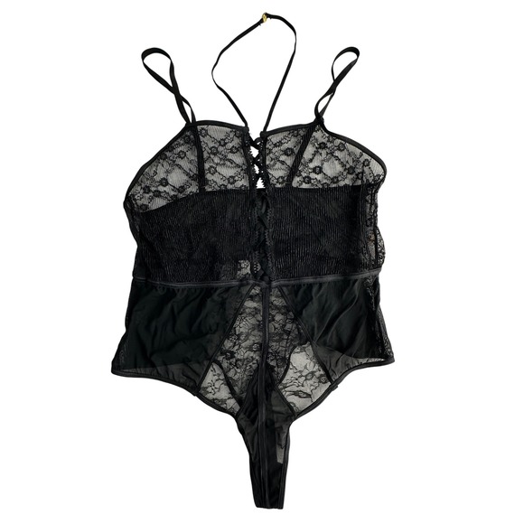 Icollection Tops - iCollection Black Sheer Lace Bodysuit Teddy Lingerie Plus Size 3X Sexy Romantic